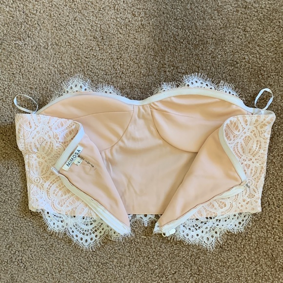 NWOT Mimosa Posh Bustier Top White - Large - Picture 4 of 7